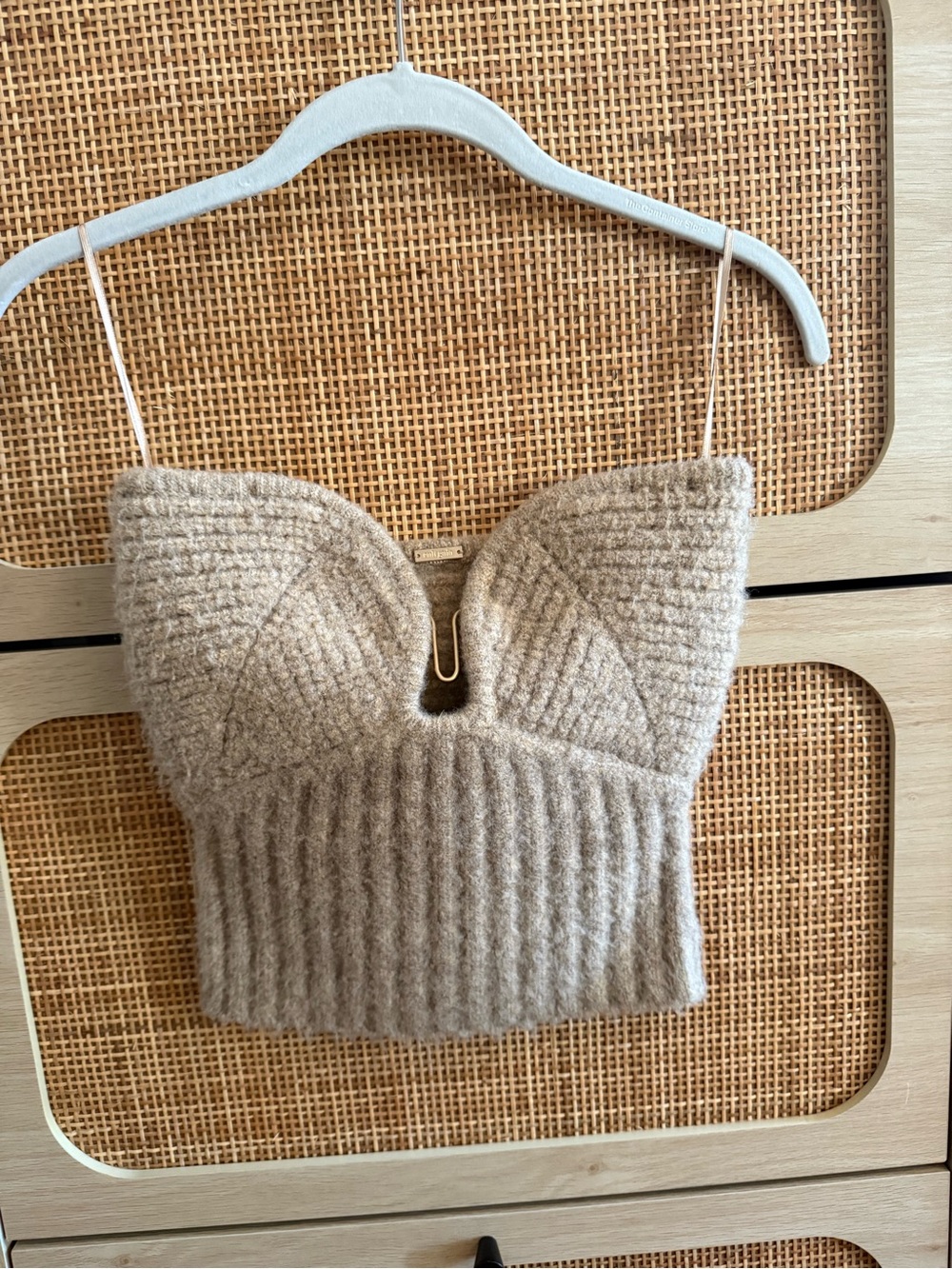 cult gaia Beige Strapless Knit Bustier Top - Picture 4 of 7
